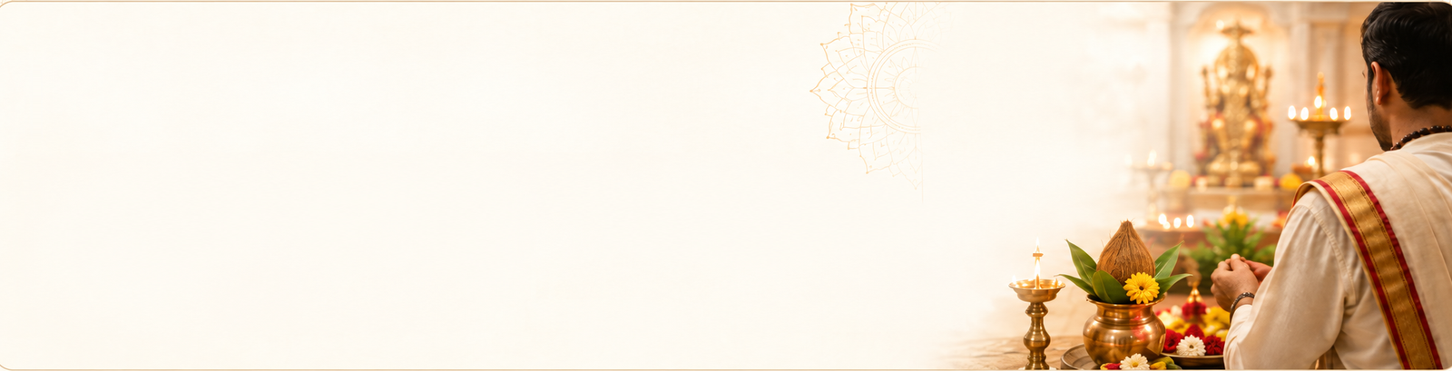 Pujari Connect Sacred Ritual Background